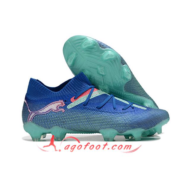 PUMA Chaussures de Foot FUTURE 7 ULTIMATE FG/AG Bleu/Vert
