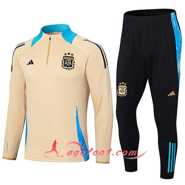 Ensemble Survetement de Foot Argentine Jaune/Bleu 2024/2025