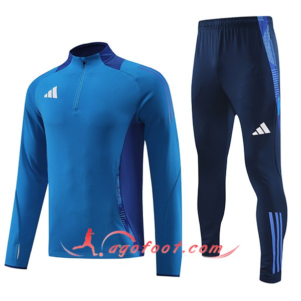 Ensemble Survetement de Foot Adidas Bleu 2024/2025 -03