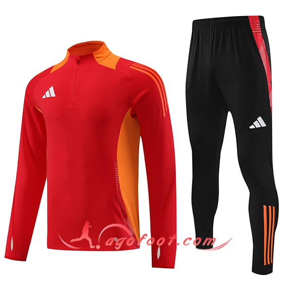 Ensemble Survetement de Foot Adidas Rouge/Orange 2024/2025 -02