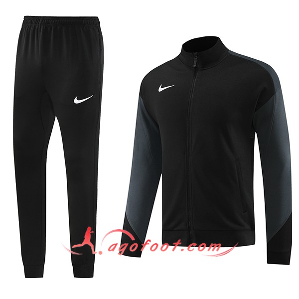 Ensemble Survetement de Foot Veste Foot Nike Noir/Gris 2024/2025
