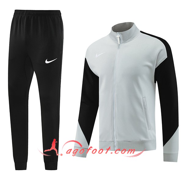 Ensemble Survetement de Foot Veste Foot Nike Gris/Noir 2024/2025