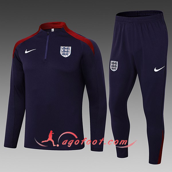Ensemble Survetement de Foot Angleterre Enfant Violet/Rouge 2024/2025