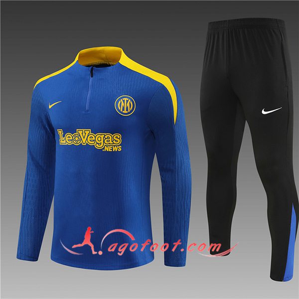 Ensemble Survetement de Foot Inter Milan Bleu/Jaune 2024/2025