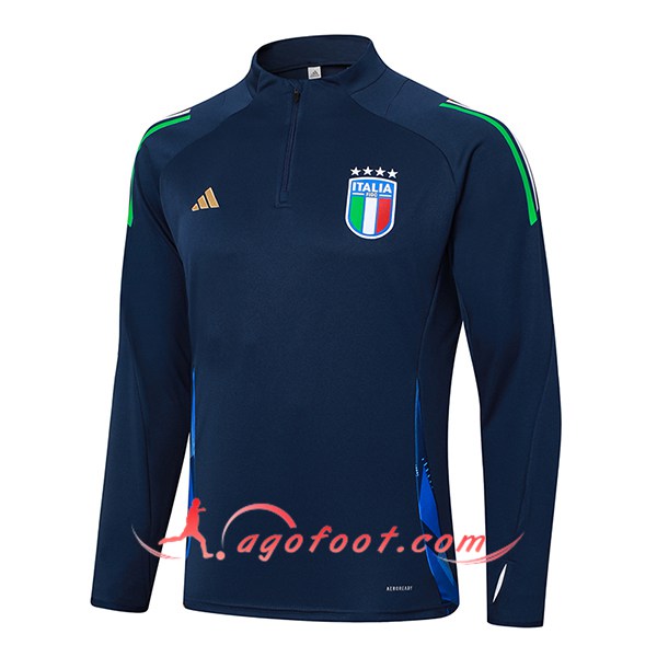 Sweatshirt Training Italie Bleu Royal 2024/2025