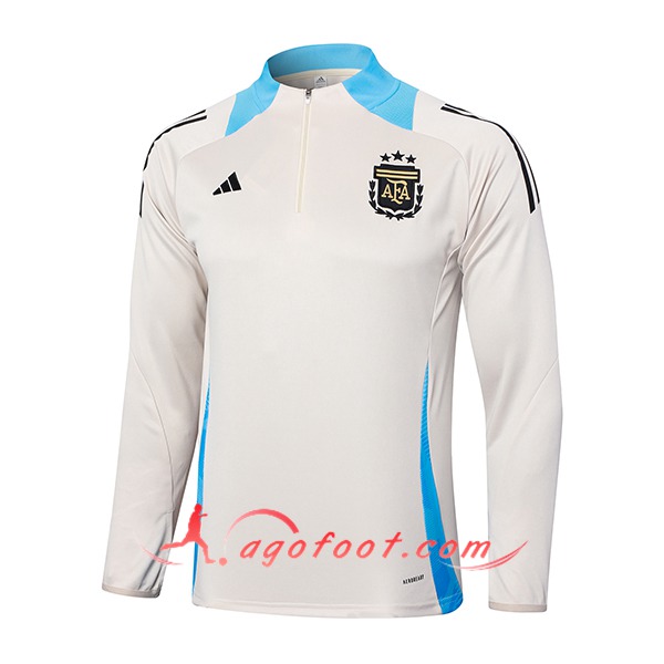 Sweatshirt Training Argentine Beige/Bleu 2024/2025