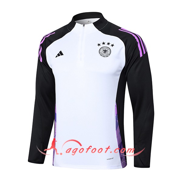 Sweatshirt Training Allemagne Blanc/Pourpre/Noir 2024/2025