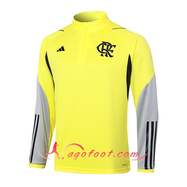 Sweatshirt Training Flamenco Jaune/Gris/Noir 2024/2025
