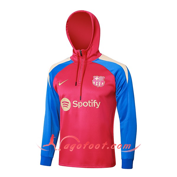Veste A Capuche FC Barcelone Rouge/Bleu 2024/2025