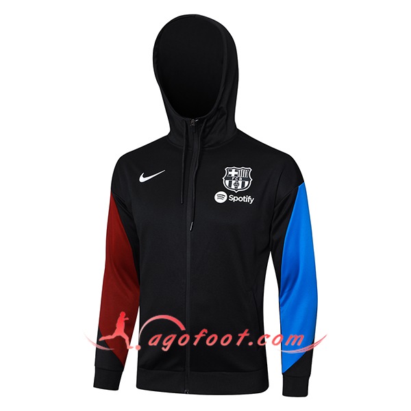 Veste A Capuche FC Barcelone Noir/Rouge/Bleu 2024/2025