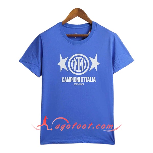 Maillot de Foot Inter Milan T-Shirt Champion 2 Bleu 2023/2024