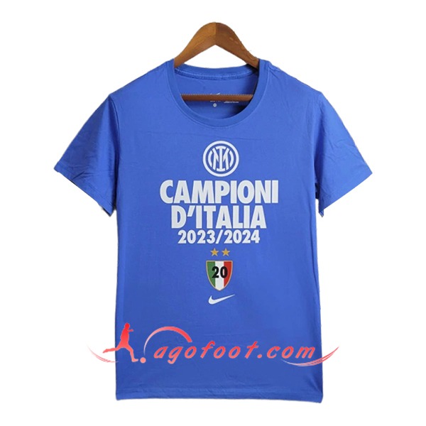 Maillot de Foot Inter Milan T-Shirt Champion Bleu 2023/2024