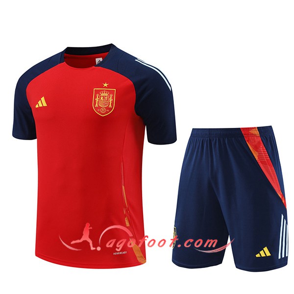 Ensemble Training T-Shirts Espagne Rouge/Bleu 2024/2025