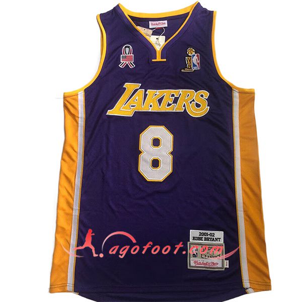 Maillot Los Angeles Lakers (BRYANT #8) 2024/25 Pourpre/Jaune