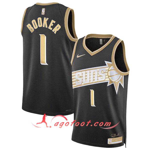 Maillot Phoenix Suns (BOOKER #1) 2024/25 Noir/Jaune