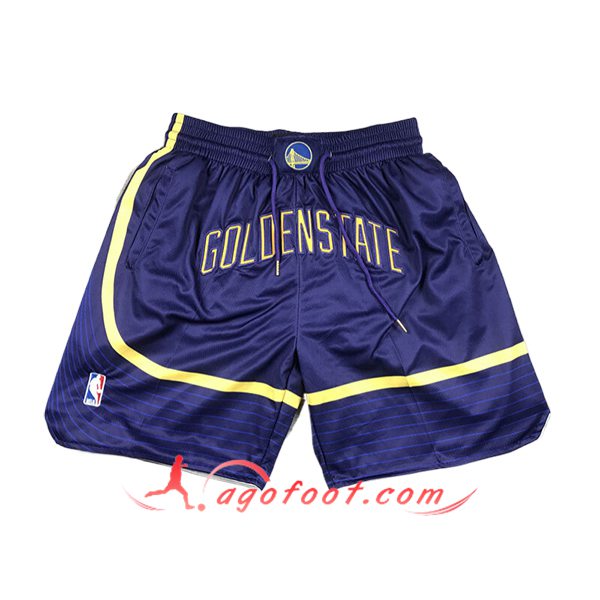 Shorts NBA Golden State Warriors 2024/25 Pourpre/Jaune