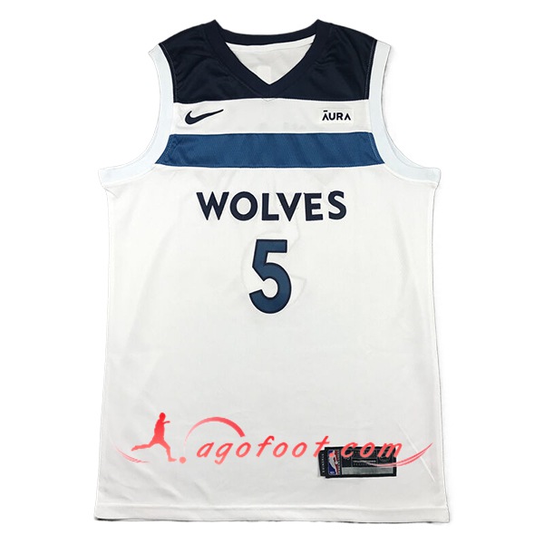 Maillot Minnesota Timberwolves (EDWARDS #5) 2024/25 Blanc/Bleu/Noir