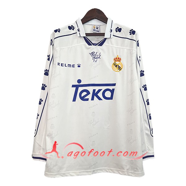 Maillot de Foot Real Madrid Retro Domicile Manches Longues 1994/1996