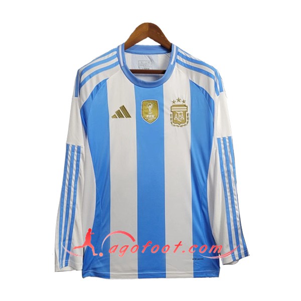 Maillot Equipe Foot Argentine Domicile Manches Longues 2024/2025