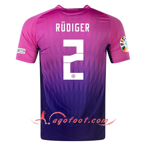 Maillot Equipe Foot Allemagne (RUDIGER #2) 2024/2025 Exterieur