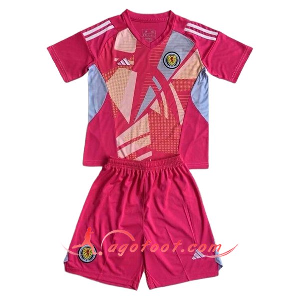 Maillot de Foot Écosse Enfant Gardien De But Rose UEFA Euro 2024