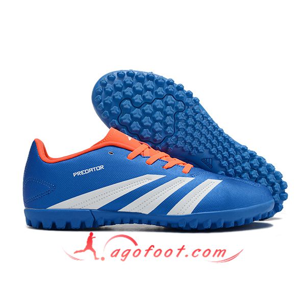 Adidas Chaussures de Foot Predator Club TF Bleu/Blanc/Orange