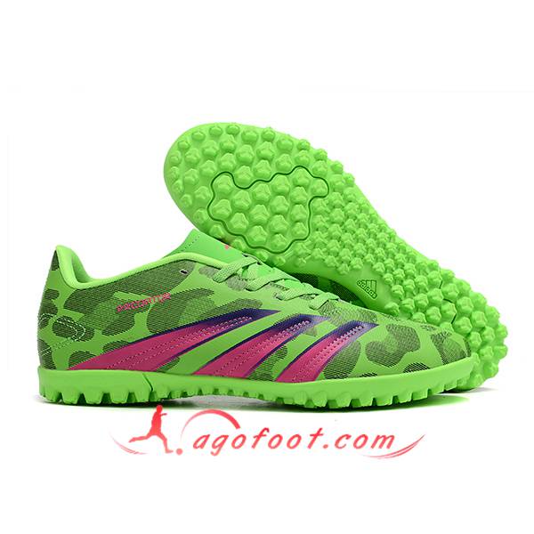 Adidas Chaussures de Foot Predator Club TF Vert/Gris/Pourpre