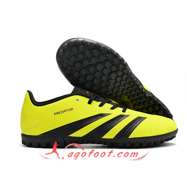 Adidas Chaussures de Foot Predator Club TF Noir/Jaune