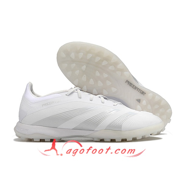 Adidas Chaussures de Foot PREDATOR 24 ELITE TF BOOTS Blanc/Gris