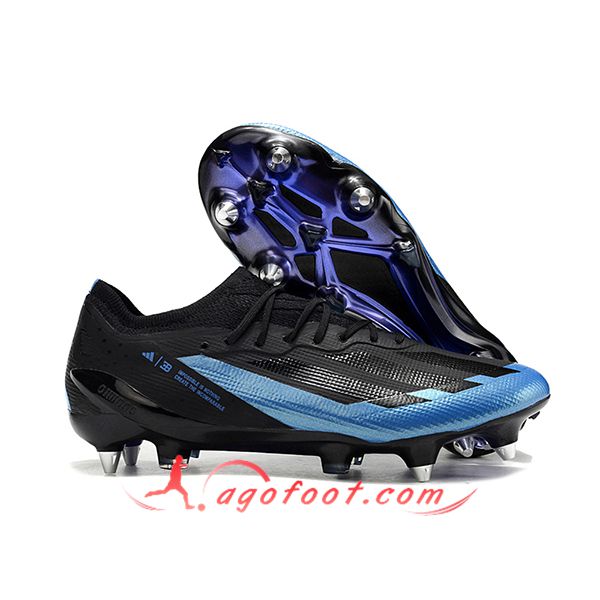 Adidas Chaussures de Foot X Crazyfast1 SG Noir/Bleu