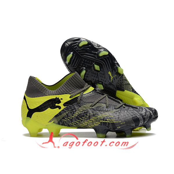 Adidas Chaussures de Foot FUTURE 7 ULTIMATE FG/AG Noir/Gris/Vert