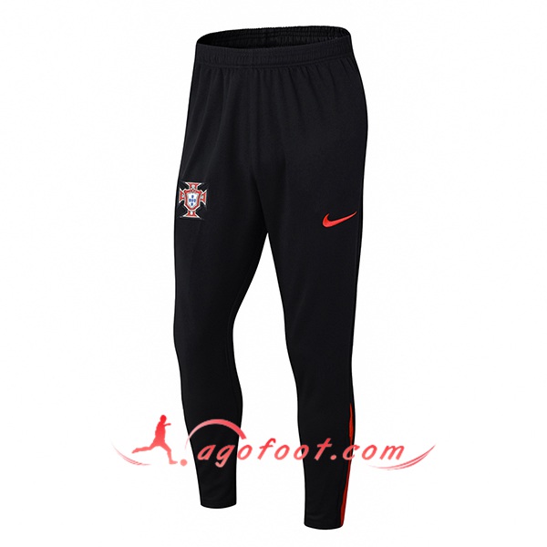 Pantalon Foot Portugal Noir/Rouge 2024/2025