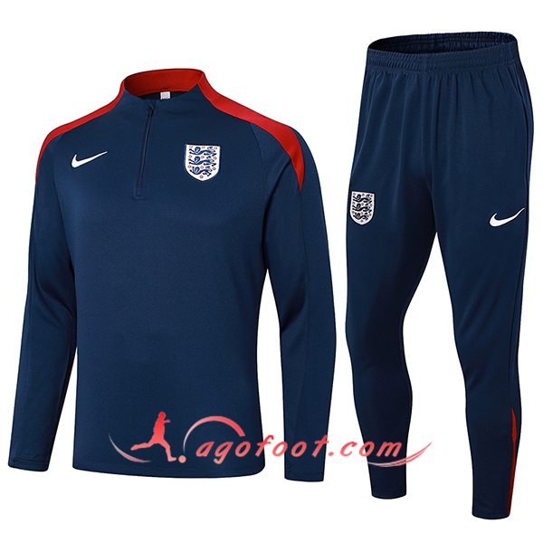 Ensemble Survetement de Foot Angleterre Bleu/Rouge 2024/2025