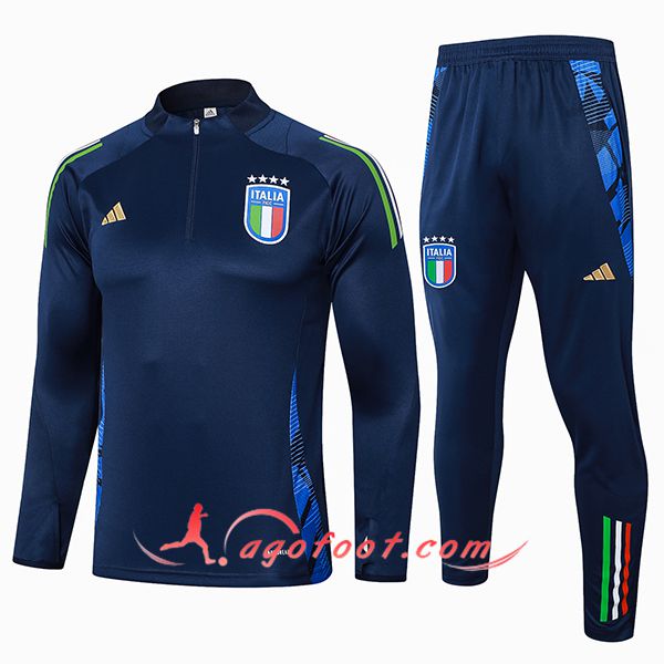 Ensemble Survetement de Foot Italie Bleu Royal 2024/2025