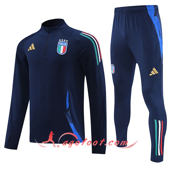 Ensemble Survetement de Foot Italie Bleu Royal 2024/2025 -02