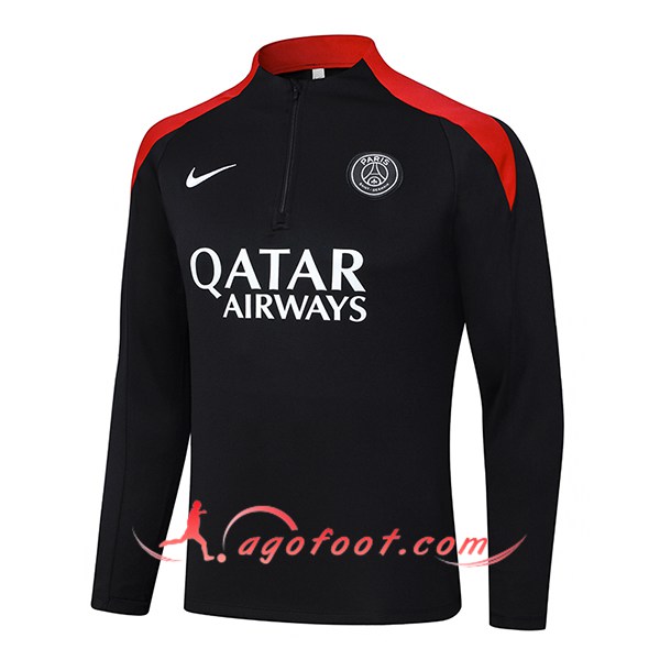 Sweatshirt Training PSG Noir/Rouge 2024/2025