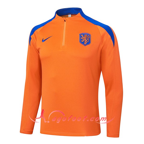 Sweatshirt Training Pays-Bas Orange/Bleu 2024/2025