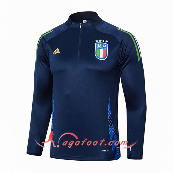 Sweatshirt Training Italie Bleu Royal 2024/2025