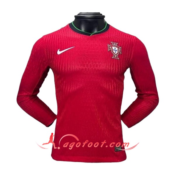 Maillot de Foot Portugal Domicile Manches Longues UEFA Euro 2024