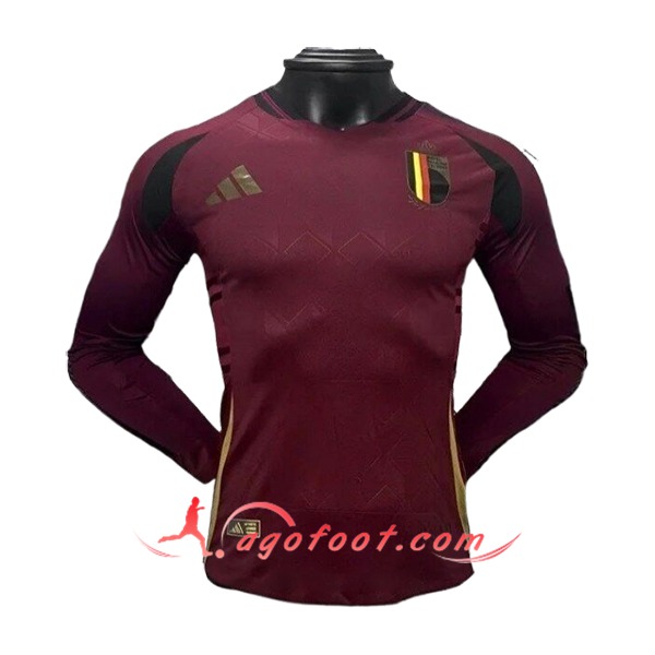 Maillot de Foot Belgique Domicile Manches Longues UEFA Euro 2024