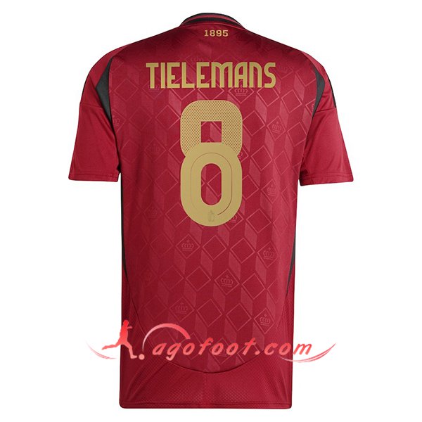 Maillot de Foot Belgique (TIELEMANS #8) UEFA Euro 2024 Domicile