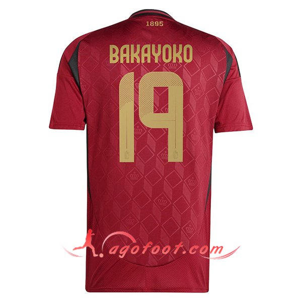 Maillot de Foot Belgique (BAKAYOKO #19) UEFA Euro 2024 Domicile