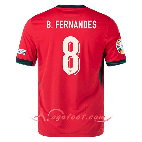 Maillot de Foot Portugal (B. FERNANDES #8) UEFA Euro 2024 Domicile