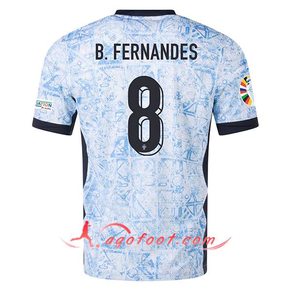Maillot de Foot Portugal (B. FERNANDES #8) UEFA Euro 2024 Exterieur