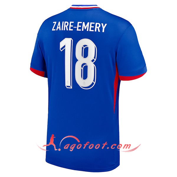 Maillot de Foot france (ZAIRE-EMERY #18) UEFA Euro 2024 Domicile