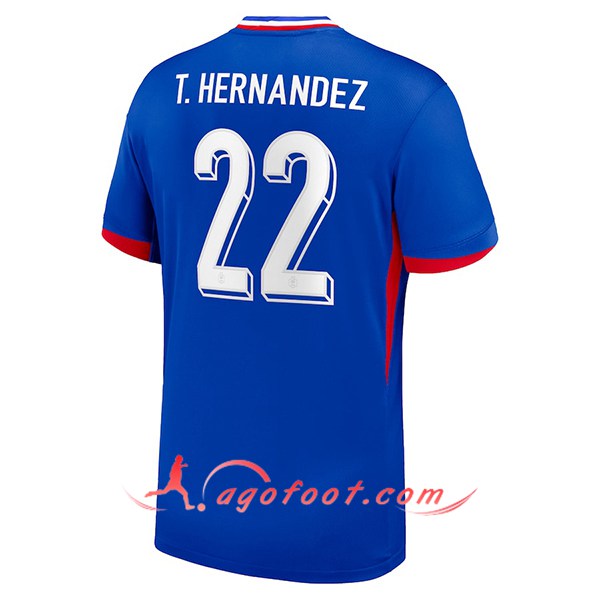 Maillot de Foot france (T. HERNANDEZ #22) UEFA Euro 2024 Domicile
