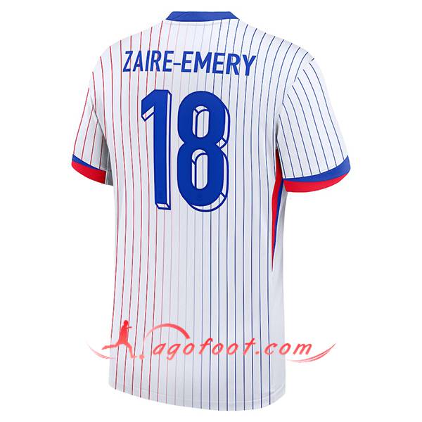 Maillot de Foot france (ZAIRE-EMERY #18) UEFA Euro 2024 Exterieur