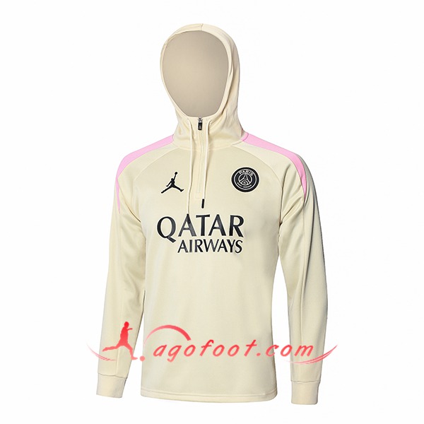 Veste A Capuche PSG Beige/Rose 2024/2025