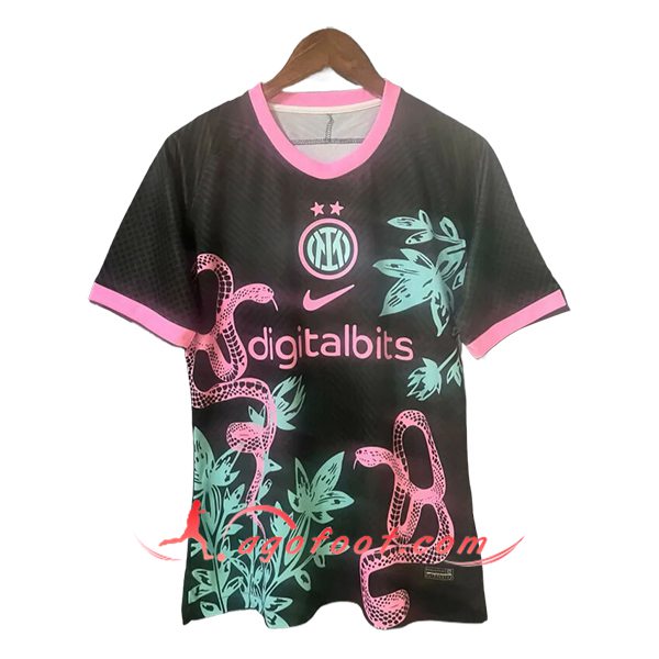 Maillot de Foot Inter Milan Champion 2 Noir/Rose 2024/2025