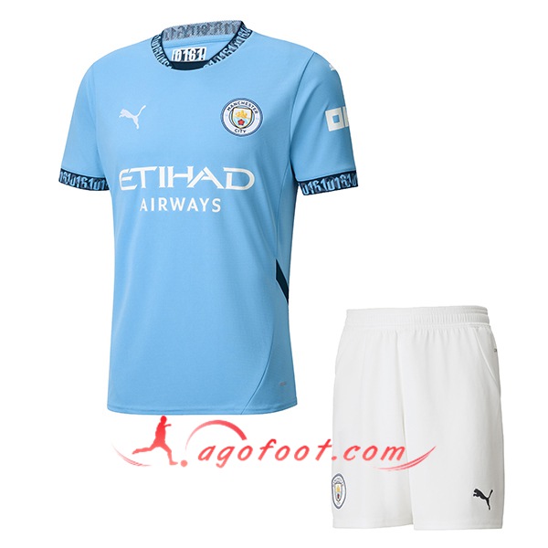 Nouveau Maillot de Foot Manchester City Enfant Domicile 2024/2025